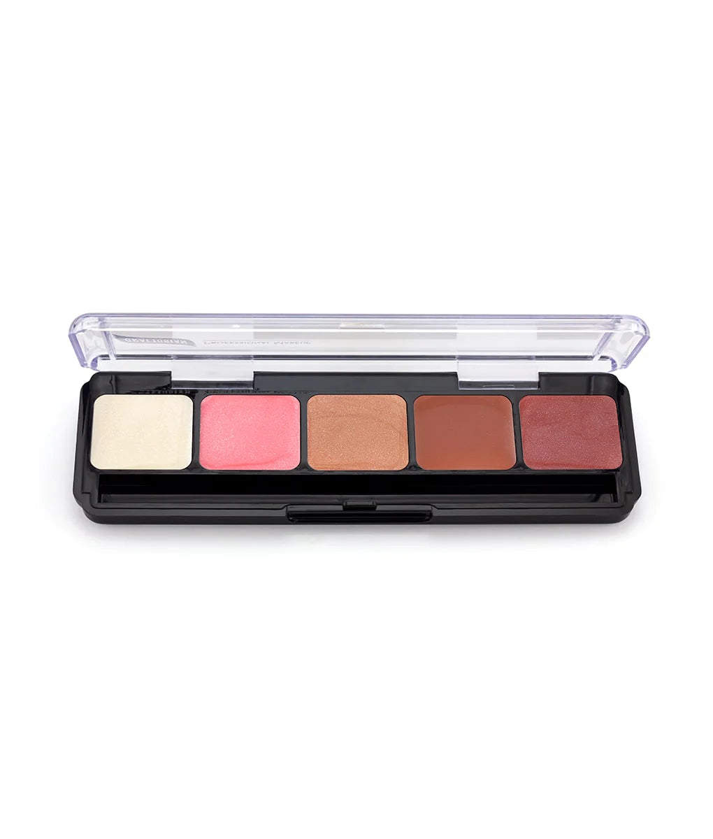 Lip Gloss 5 Color Palette - Satin