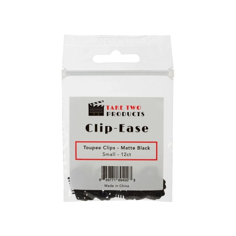 Clip-Ease Toupee Clips 12 ct - Matte Black