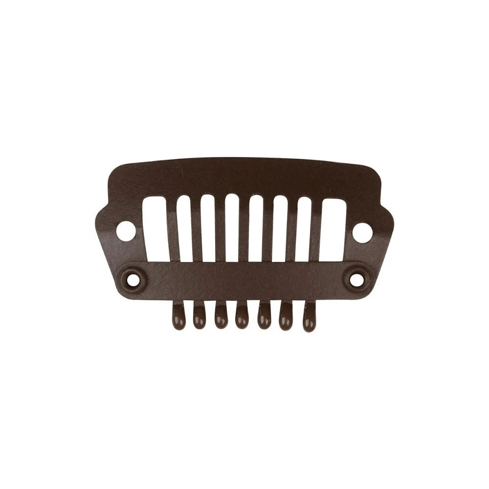 Clip-Ease Toupee Clips 12 ct - Matte Brown