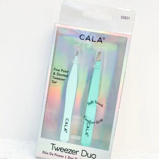 Soft Touch Duo Tweezer Set - Mint